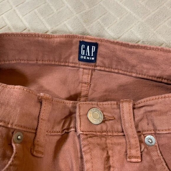 Gap Womens 27 Denim Jeans Dusty Pink Skinny Ankle Fray High Rise Stretch - Picture 4 of 12